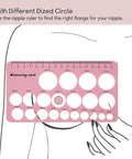 Soft Silicone Nipple Ruler And Flange Size Gauge for Breast Pump quick nipple measurements with different sized circles