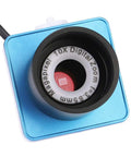 Close-up of 1.25 Inch USB Eyepiece Camera for telescopes, digital zoom lens detail, real-time view on laptop capture.