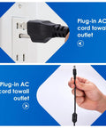48V 1.25A 60W Power Supply Adapter For PoE Gear, Compatible With ProSafe GS108PE Switches And PoE Injectors, 100V-240V Input, DC 48V 1.25A Output, 5.5mm x 2.5mm Or 5.5mm x 2.1mm Plug power cord and DC barrel connector