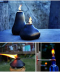 Fiberglass Tiki Wick Replacement 12 Pack For Outdoor Patio Lighting and Garden Torches in bamboo and wine bottle torches