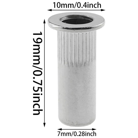 Top Shelf M5 Sealed Rivet Nuts Crafted From 304 Stainless Steel Offer Rock Solid Threaded Inserts For Furniture And Machinery With A Snug Fit That Never Slips Or Strips During Use