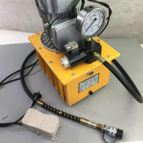 Top Level 7L Electric Hydraulic Pump Delivers Killer 750W Performance At 110V With Rock Solid Construction And Crisp Pedal Solenoid Valves For Slick Operation Handling Up To 70 Mpa Pressure While Includes An Extra Long 1 8 M Oil Hose For Easy Use