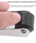 Heavy Duty Vertical Track Roller Wheels For Sliding Door Sagging Support Rock Solid Carbon Steel Build with wear-resistant plastic wheels.