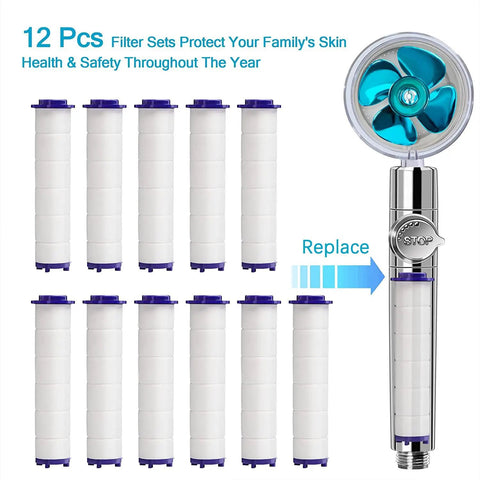 12 Pack Shower Filter Replacements For Hard Water Removes Chlorine And Harmful Substances Fits Handheld Shower Heads