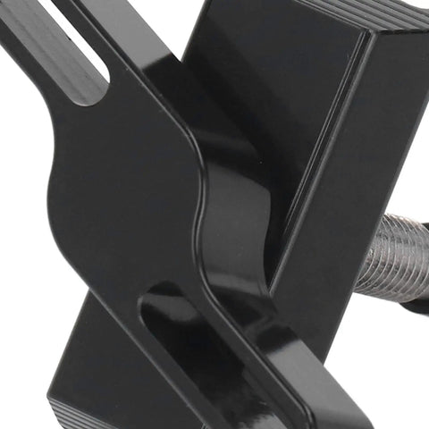 Close-up of Heavy Duty Folding Bike Hinge Clamp Made With Top Notch Aluminum Alloy And Black Anodized Finish for secure connection.