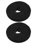 Reusable Black Cord Straps For Zero Fuss Cable Management And Electrical Wiring featuring heavy duty self-adhesive black nylon rolls.