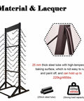 Large Capacity Heavy Duty Rock Solid Sample Rack For Building Materials Tile Display And Skirting Boards Top Shelf Storage Organizer with 25mm steel tube.