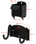 Heavy Duty Wheelbarrow Storage Bracket With Wall Mount Black Sturdy 80 Lb Capacity Outdoor Garden And Workshop Space Saver