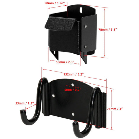 Heavy Duty Wheelbarrow Storage Bracket With Wall Mount Black Sturdy 80 Lb Capacity Outdoor Garden And Workshop Space Saver