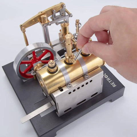 Adjusting Do It Yourself Steam Beam Engine Model That Runs Full Metal Boiler Kit With Centrifugal Flyball Governor