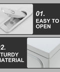 Close-up of latch and material for Outdoor Weatherproof Electrical Junction Box With Safety, 25x30x14 Cm Plastic Vertical Control Panel Enclosure