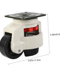 Beefy Heavy Duty Swivel Leveling Casters Wheels Set With Adjustable Feet 4 Pack 60mm Flat Plate Industrial Workbench Castors For Rolling Equipment And Furniture, Tough Mobility For Heavy Benches And Machinery., 60mm caster with black wheel and adjustable leveling foot