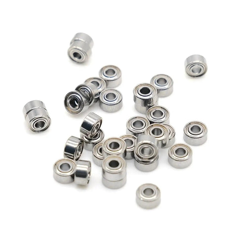 10Pcs Set Of 681XZZ Micro Deep Groove Ball Bearings, 1.5x4x2mm, high hardness, sealed for durability.