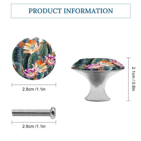 2 Pack Antique Stainless Steel Round Cabinet Knobs Drawer Handles For Kitchen Cabinets And Furniture Upgrade With Smooth, Durable Metal Hardware And Classic, Sleek Styling. Floral round knob, 2.8cm, with screw