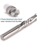 HOZLY 1/8 in shank carbide end mills, 2-flute up/down-cut spiral router bits, pack of 5