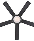 Comet Indoor 52 Inch Ceiling Fan With Light In Matte Black Reversible Black And Black Marble Blades 16 Watt Dimmable LED Light Kit With Frosted Glass Ideal For Great Rooms Up To 400 Sq Ft Transitional Modern Style fan top view