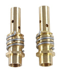 Copper Welding Torch Consumables Set With Protection Nozzle, Contact Tip, and Connecting Kit for MIG Welders - close-up of connectors