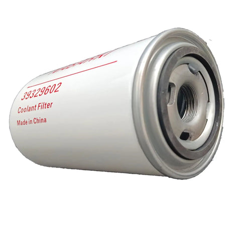 Angled view of oil filter 39329602 from All In One Oil Filter And Air Filter Replacement Kit For Ingersoll Rand UP5 UP6 Screw Air Compressors
