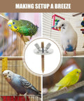 12 Sets Bird Cage Screws Fixing Kit For Stands And Cages Durable Silver Iron Hardware With Screws Cage Nuts Rails Perches And Springboards For Quick Assembly And Secure Mounts in bird cages
