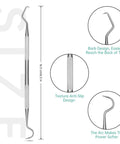 Pro Grade Dental Scraper Tool For Teeth Cleaning Stainless Steel Dentist Pick with anti-slip texture and barb design