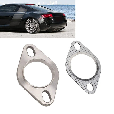2 Inch Flange Connection Kit With Stainless Steel Flanges And Gasket Set Including Bolts Locknuts And Washers for exhaust repair
