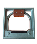 Precision Ground 300 Mm Frame Square Spirit Level Featuring Quick Visual Checks And Dead On 0.02 Mm Per Meter Accuracy For Rad Shop Floor Crews Swearing By It, top view of the metal level.