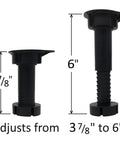 Heavy Duty Cabinet Leveler Legs 12 Pack, 330 Lb Per Leg, Adjustable Height From Three And Seven Eighths Inches To Six Inches