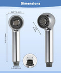 Pull Out Sink Sprayer Head Replacement With Two Spray Modes For Kitchen Faucets Fits G One Half Inch Or Thirteen Sixteenth Inch Thread Chrome Finish Standard Hose Connection Easy Upgrade dimensions view