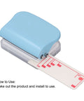 Three Hole Paper Puncher for A4 A5 A6 A7 B5 sizes with alignment scale, handheld 5 sheets capacity, durable metal body with plastic cover