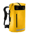 Yellow Waterproof Hiking Backpack With PVC Construction Large Capacity Daypack For Outdoor Adventures Rucksack Style Camping Bag