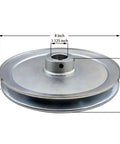 8 Inch V Belt Pulley With One And An Eighth Inch Bore, One Groove, 8 Inch Outside Diameter, For 5L 4L A B Belts, Carbon Steel Zinc Plated Drive Pulley, Durable Motor Pulley With Standard Keyseat And Included Screws And Wrench