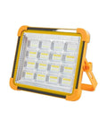 JUDYSSY 200-800W Outdoor Solar Led Floodlight Emergency Lighting Rechargeable Outdoor Camping Portable Waterproof Fishing Spotlight for Court,Garden,Warehouse，800w，800w with yellow frame and stand.