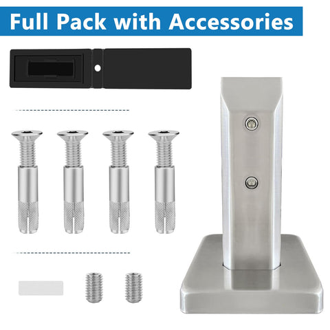 Heavy Duty 2205 Stainless Steel Glass Pool Fence Spigots 4 Pack Marine Grade Balustrade Railing Post Clamps