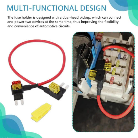 TIPM Bypass Cable And Fuel Pump Relay Kit For Dodge Jeep Chrysler with fuse clips in use