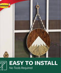 Clear Large Hook Set Of Four For Damage Free Hanging Includes Eight Large Strips Each Hook Holds Up To Four Pounds No Tools Required Easy Wall Door Cabinet And Closet Mounting With No Holes Marks Or Sticky Residue holding decorative wooden art on glass door