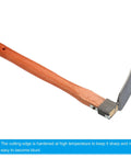 15 Inch By 3 Inch Garden Hoe Tool With Carbon Steel Anti Rust Construction And Welded Wood Handle For Loosening Soil Weeding And Digging