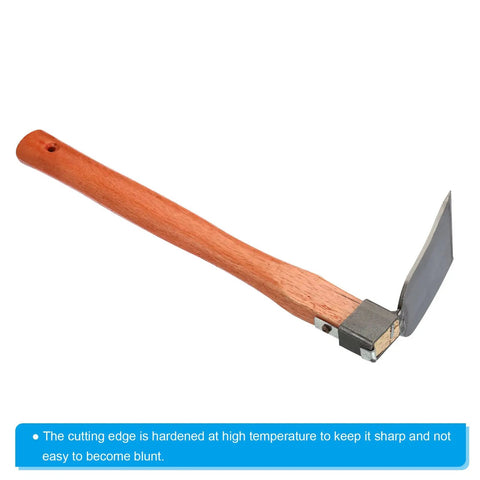 15 Inch By 3 Inch Garden Hoe Tool With Carbon Steel Anti Rust Construction And Welded Wood Handle For Loosening Soil Weeding And Digging