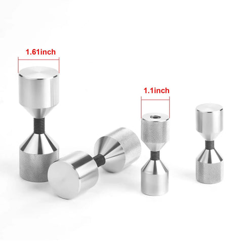 Four Pack Flange Two Hole Alignment Pins Crafted From Premium Stainless Steel Straight Up Durable 1-1/8 In And 1-5/8 In Sizes with 1.1 inch and 1.61 inch options.