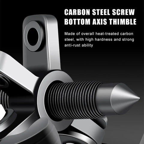 Close-up of the carbon steel screw on the Grease Monkey Approved Hydraulic Gear Puller Forged Carbon Steel tool.