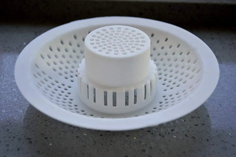 White drain cover hair catcher for shower and bathtub 3 pack that keeps hair out and prevents clogs while letting water flow freely