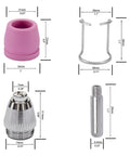 Heavy Duty Plasma Torch Consumables Kit With Two Premium Cups And Secure Brackets For Smooth Industrial Cutting On Steel Auto Parts dimensions