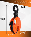 YATOINTO plate lifting clamp by Amazon, orange steel, 2200 lb capacity, vertical lifting clamp