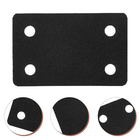 Six Pack Stainless Steel Flat Joining Plates for Wood Furniture, straight metal bracket shown with close-up details, black finish