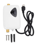 Top Shelf 3000 Watt Instant Hot Water Heater Featuring A Crisp LCD Display And Sturdy Wall Mount Bracket and power cord.