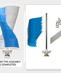 Dope 3KW Wind Turbine Generator Kit For Home Use with blue blades and assembly components