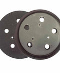 Top Shelf Five Inch Hook And Loop Sander Pad Replacement For Porter Cable Random Orbit Sanders, rubber backing, smooth finish, two-pack.
