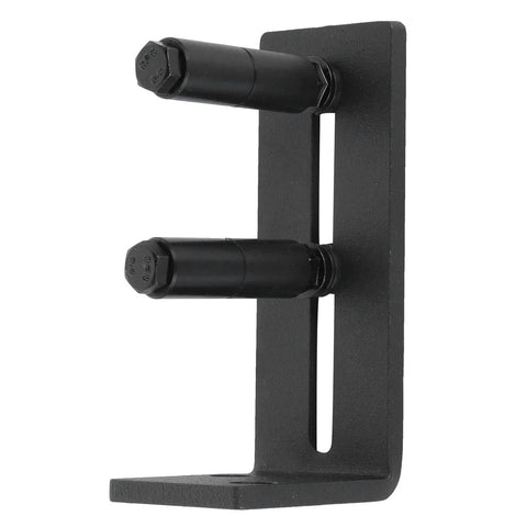Heavy Duty Floor Mount Sliding Barn Door Guide With Adjustable Carbon Steel Bottom Roller, Wall Mounted Bracket, Flush Floor Design