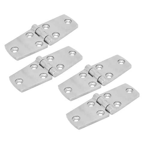 Four Piece Marine Door Hinges 102x38mm Stainless Steel Boat Hatch Hinges For Yacht Flush Mount Seamless Design Rustproof 316 SS