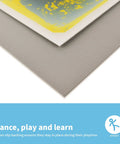 Close-up of Liquid Sensory Floor Tiles Set 11.8 Inch Square Multicolor For Kids Interactive Sensory Play showing anti-slip backing.