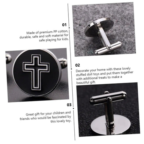 Cross Pattern Mens Cufflinks Set Fly Yet Classy Stylish Decorative Shirt Fasteners For Dress Shirts Weddings Birthdays